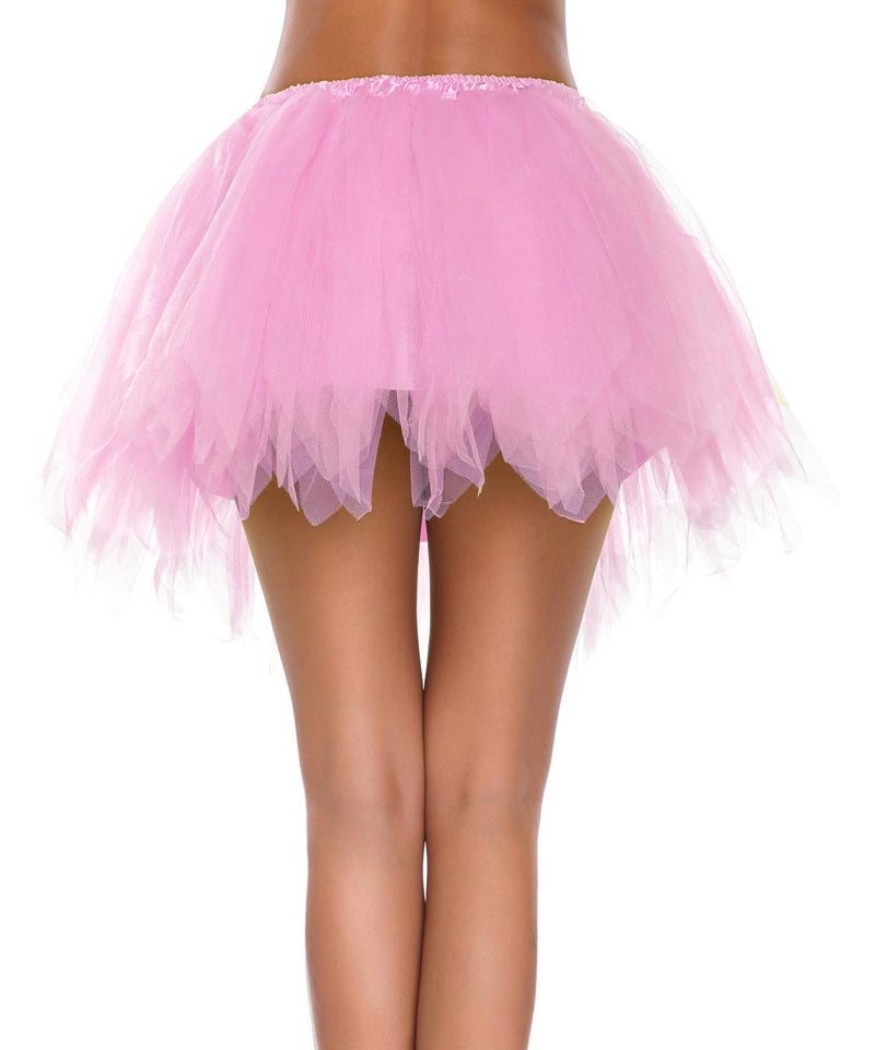 V28 Women's Teenâ€˜s 1950s Vintage Tutu Tulle Petticoat Ballet Bubble Skirt (Regular Size (US: 0-12), Light Pink) - Image 3